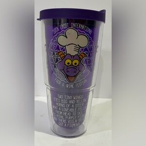 2018 Disney Epcot Food & Wine Festival Figment Tervis Tumbler Cup Never Used